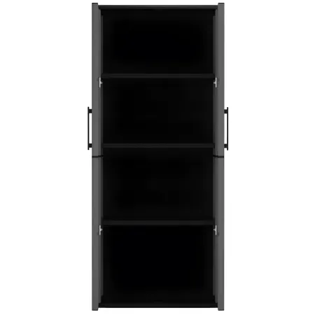 Armadio Alto 68x37x163 cm da Esterno e Interno 3 Ripiani Regolabili