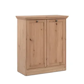 Credenza 2 Ante 80x35x90 cm Legno Rovere Anticato con Ripiani Interni