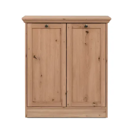 Credenza 2 Ante 80x35x90 cm Legno Rovere Anticato con Ripiani Interni