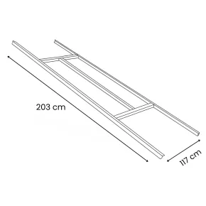 Kit di Fondazione per Casetta da Giardino 203x117 cm Acciaio Zincato 2