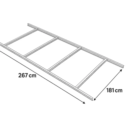 Kit di Fondazione per Casetta da Giardino 267x181 cm Acciaio Zincato