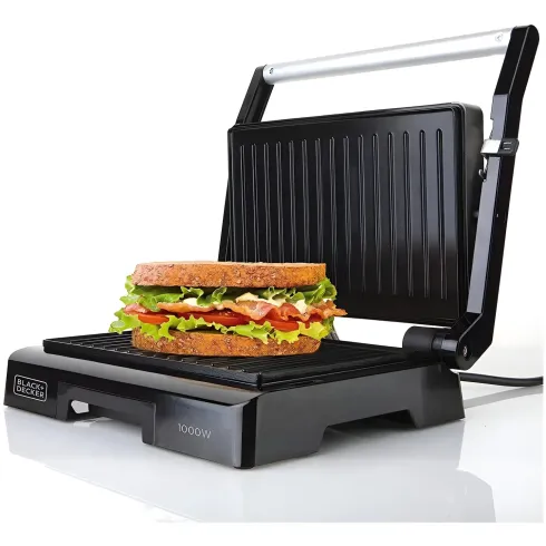 Grill Compatto Black+Decker MINI 1.000W Antiaderente Nero Grigio