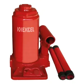 Cric a Bottiglia Idraulico 12 Tonnellate Acciaio Verniciato Rosso