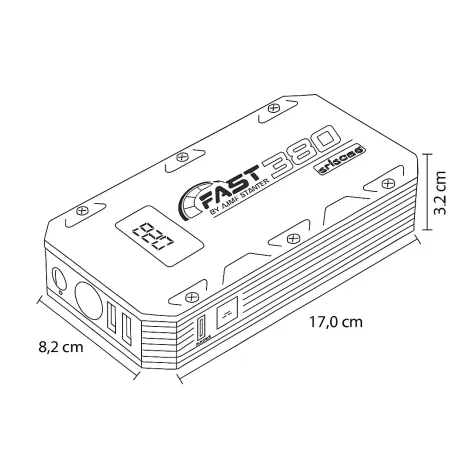 Avviatore Portatile 12K 12V 15Ah con Power Bank e Luce LED Integrata