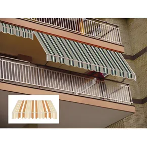 Tenda da Sole a Caduta 100x245 cm Alluminio e Poliestere Arancione 2