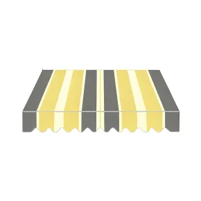 Tenda da Sole a Caduta 100x245 cm Balcone Alluminio Poliestere Giallo