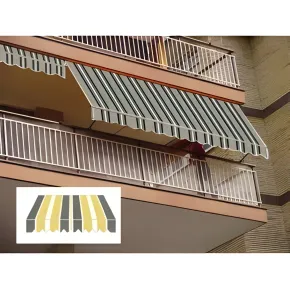 Tenda da Sole a Caduta 100x245 cm Balcone Alluminio Poliestere Giallo 2