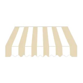 Tenda da Sole a Caduta 100x245 cm Balcone Alluminio Poliestere Beige