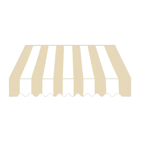 Tenda da Sole a Caduta 100x245 cm Balcone Alluminio Poliestere Beige