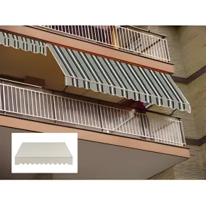 Tenda da Sole a Caduta 200x250 cm Balcone Alluminio Poliestere Tortora 2