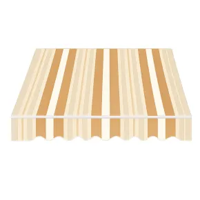 Tenda da Sole Bracci Retrattili 295x200 cm Alluminio Arancione Beige