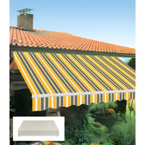 Tenda da Sole Avvolgibile 395x250 cm con Bracci Retrattili Tortora 2