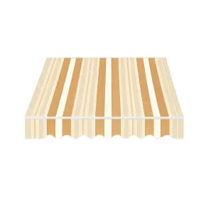 Tenda da Sole Bracci Retrattili 395x250 cm Alluminio Arancione Beige