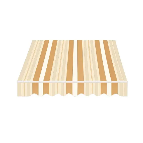 Tenda da Sole Bracci Retrattili 395x250 cm Alluminio Arancione Beige