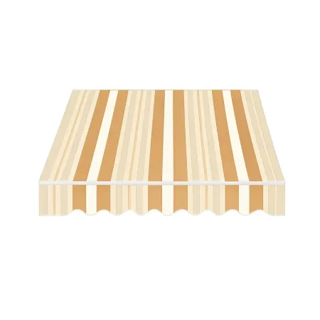 Tenda da Sole Bracci Retrattili 395x250 cm Alluminio Arancione Beige