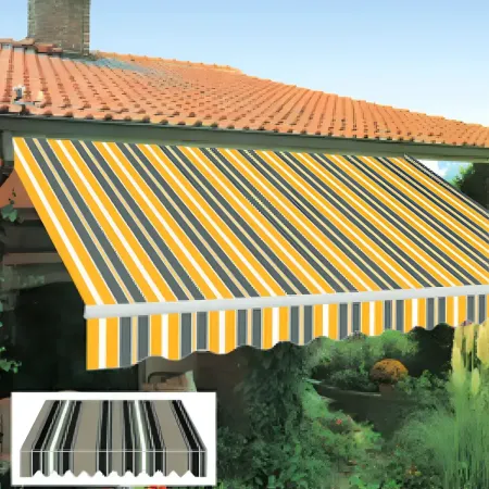Tenda da Sole con Bracci Retrattili 395x250 cm in Alluminio Verde