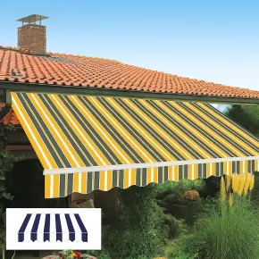 Tenda da Sole Avvolgibile 295x200 cm con Bracci Retrattili Bianco Nero 2