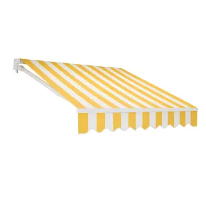 Tenda da Sole Avvolgibile 295x200 cm Bracci Retrattili Bianco Giallo