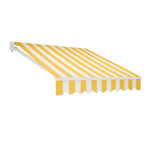 Tenda da Sole Avvolgibile 295x200 cm Bracci Retrattili Bianco Giallo