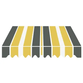 Tenda da Sole Avvolgibile 295x200 cm Bracci Retrattili Giallo Grigio