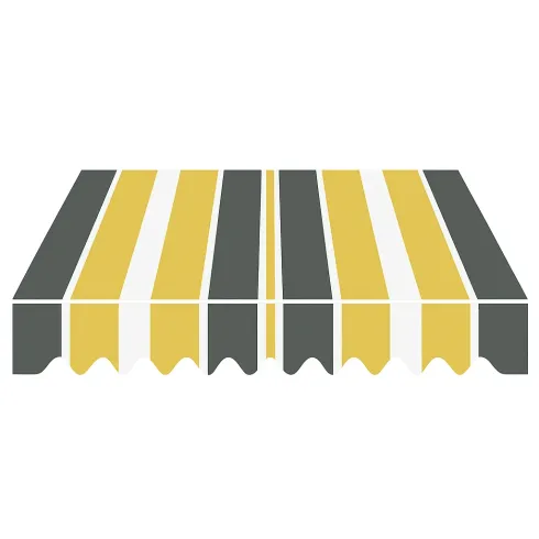 Tenda da Sole Avvolgibile 395x250 cm Bracci Retrattili Giallo Grigio