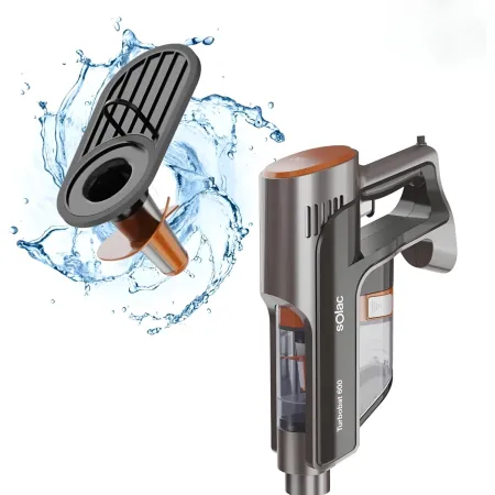 Scopa Elettrica 600W Senza Sacco con Filtro HEPA e Tubo Telescopico