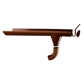 Kit B Grondaia Zincata Casette Legno Falde 220 e 259 cm con Accessori