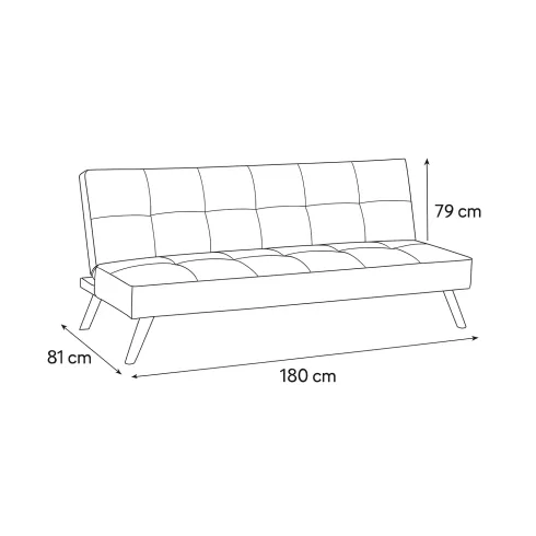 Divano Letto 3 Posti Beige Lino Prontoletto Salvaspazio Gambe Metallo