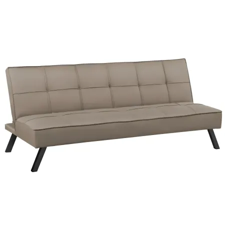 Divano Letto 3 Posti Beige Lino Prontoletto Salvaspazio Gambe Metallo