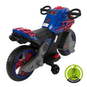 Moto Elettrica Bambini Spiderman Ricaricabile Batteria 7,2V a Litio 2