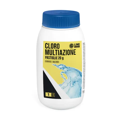 Cloro Piscina 1 kg Pastiglie 20g Multiazione Antialghe Flocculante