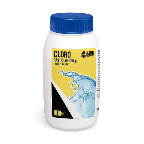 Cloro per Piscina Pastiglie da 200g Effervescenti Lenta Dissoluzione 1kg