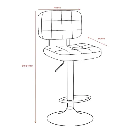 Set 4 Sgabello Regolabili Ecopelle Cammello Struttura in Metallo Nero