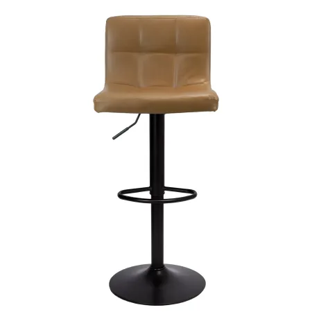 Set 2 Sgabelli Regolabili Color Ruggine con Gambe Nere Opache