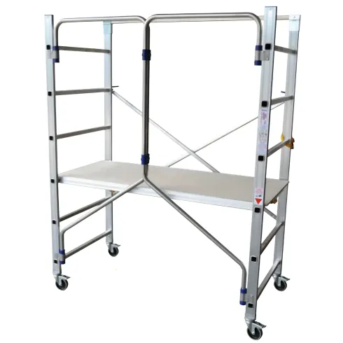 Trabattello Alluminio Pieghevole 198,5 cm Piano 153x68 cm Ruote Freno