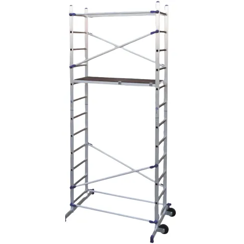 Trabattello Alluminio Professionale 2 Alzate h 365 cm Piano Antiscivolo