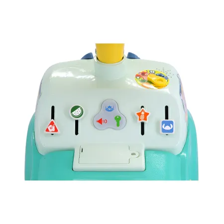 Camioncino per Bambini Giocattolo Cavalcabile Verde con Volante e Luci