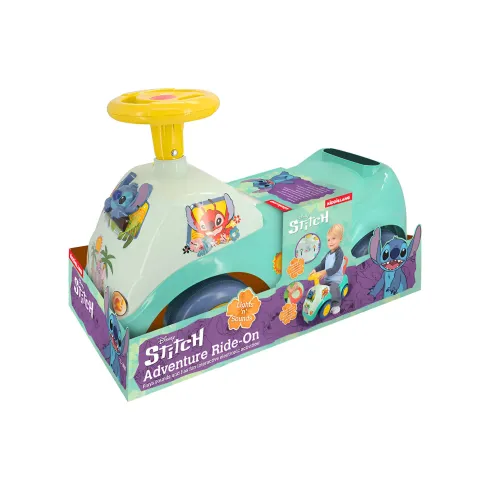 Camioncino per Bambini Giocattolo Cavalcabile Verde con Volante e Luci
