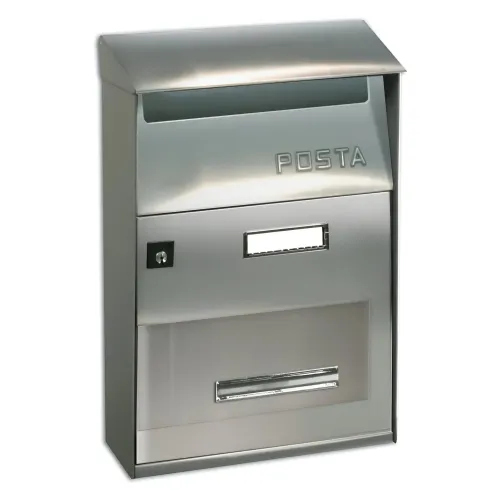 Cassetta Postale Inox da Esterno Anticorrosione con Tetto Antipioggia