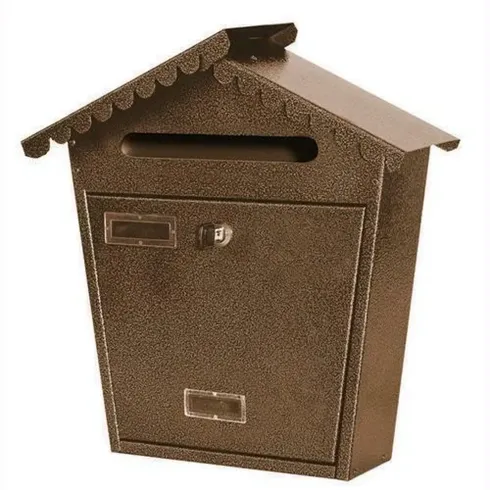Cassetta Postale da Esterno in Lamiera Tetto e Serratura di Sicurezza