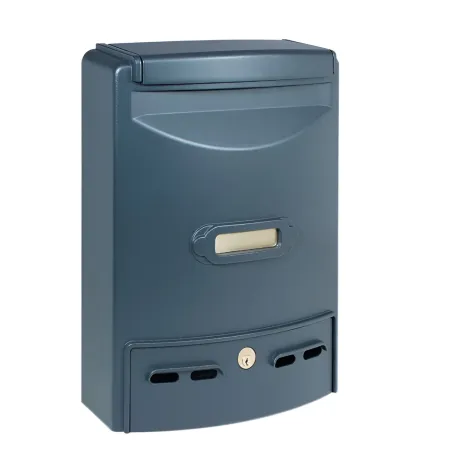 Cassetta Postale da Esterno in Alluminio Grigio con Serratura Sicura