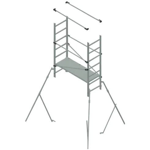 Prolunga in Alluminio per Trabattello con 7 Gradini Altezza 573 cm