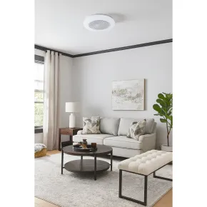 Plafoniera LED con Ventilatore 45W Bianca 48cm Effetto Stellato CCT 2