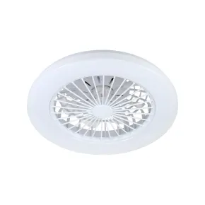 Plafoniera LED con Ventilatore 45W Bianca 48cm Effetto Stellato CCT
