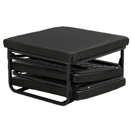 Pouf Letto Singolo Pieghevole Richiudibile Tortora 70x70 cm Salvaspazio
