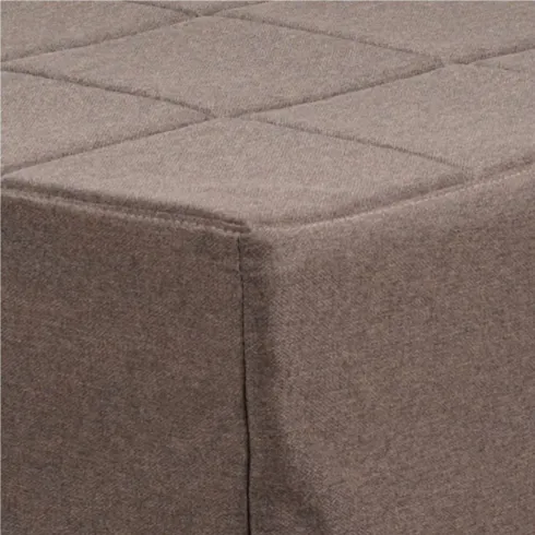 Pouf Letto Singolo Pieghevole Richiudibile Tortora 70x70 cm Salvaspazio