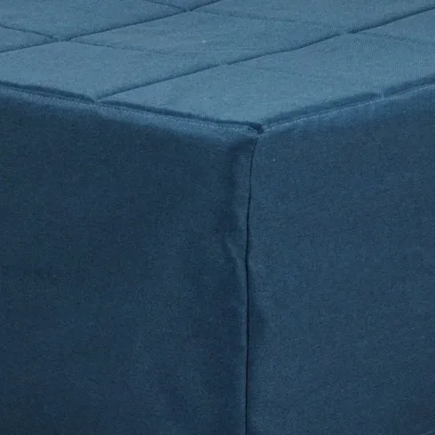 Pouf Letto Singolo Pieghevole Richiudibile Blu 70x70 cm Salvaspazio