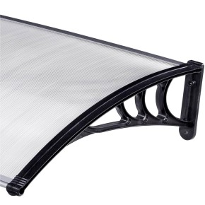 Pensilina Tettoia 100x80 Alveolare Opaca Policarbonato Esterno Copertura Porta 2