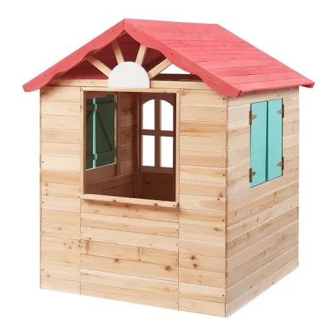 Casetta per Bambini in Legno 115x101x130 cm da Esterno Certificata FSC