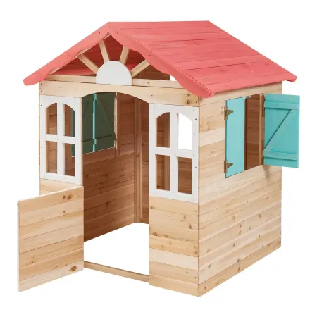 Casetta per Bambini in Legno 115x101x130 cm da Esterno Certificata FSC